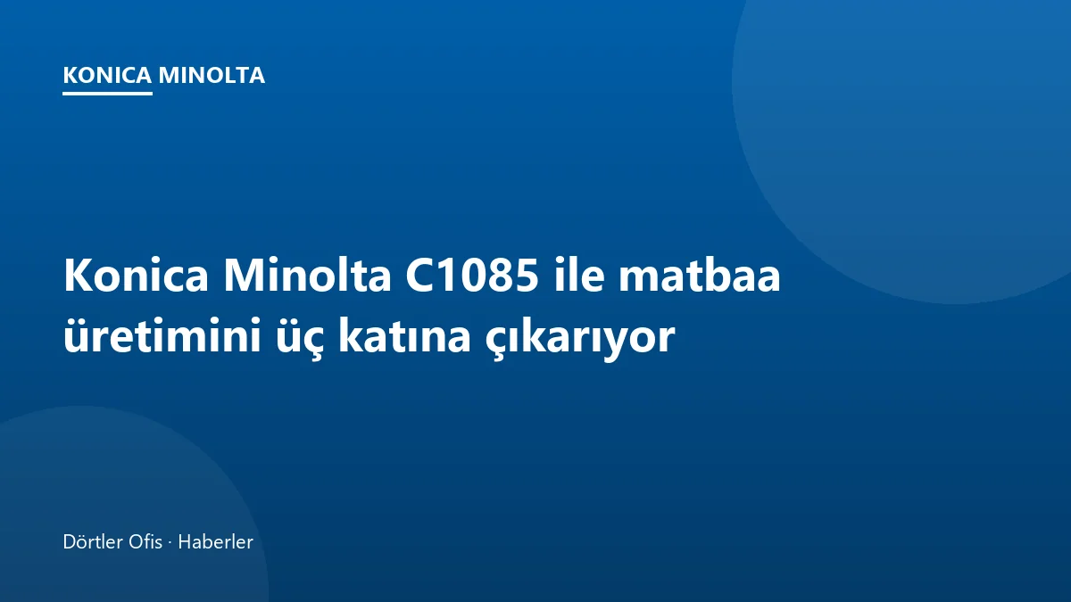 Konica Minolta Bizhub Press C1085 dijital üretim baskı makinesi