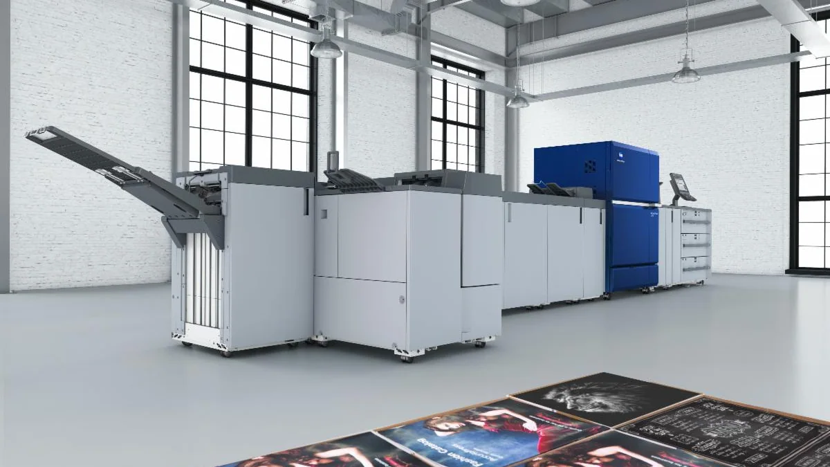 Konica Minolta AccurioPress presi ve Color-Logic metalik efekt baskı örneği