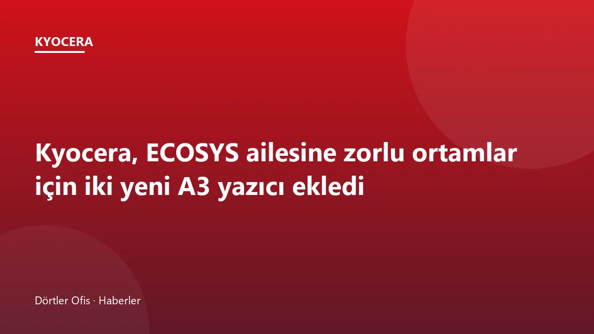 Kyocera ECOSYS PZ6000cix A3 renkli ofis yazıcısı ve dokunmatik paneli