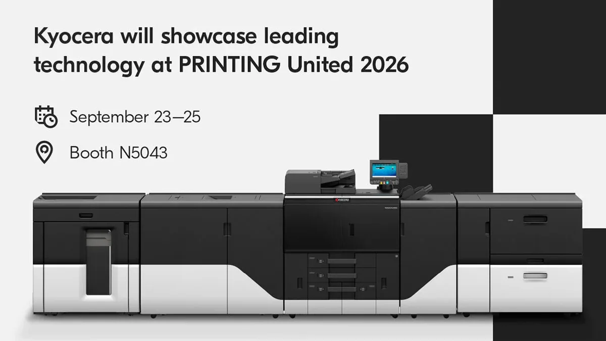 Kyocera TASKalfa Pro serisi üretim inkjet baskı makinesi stand görseli