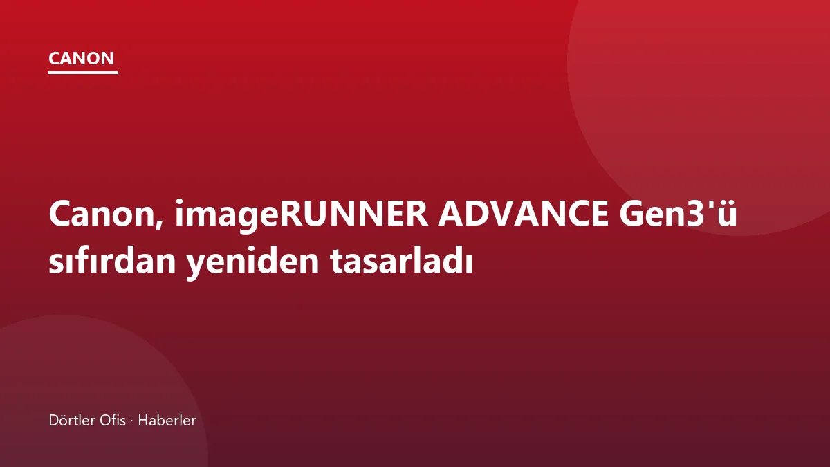 Canon imageRUNNER ADVANCE Gen3 çok fonksiyonlu ofis cihazının baskı motoru detayı