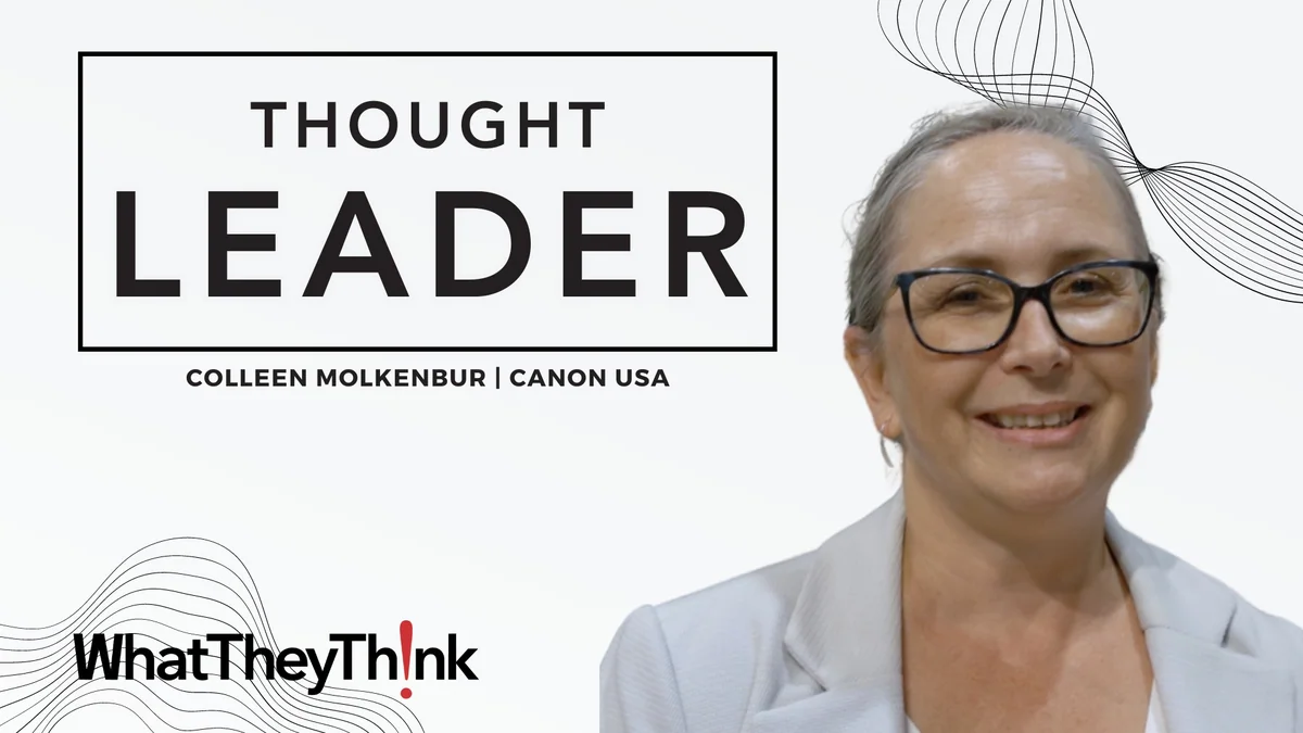 Fuar standında sergilenen Canon varioPrint iX1700 tabaka beslemeli mürekkep püskürtmeli pres