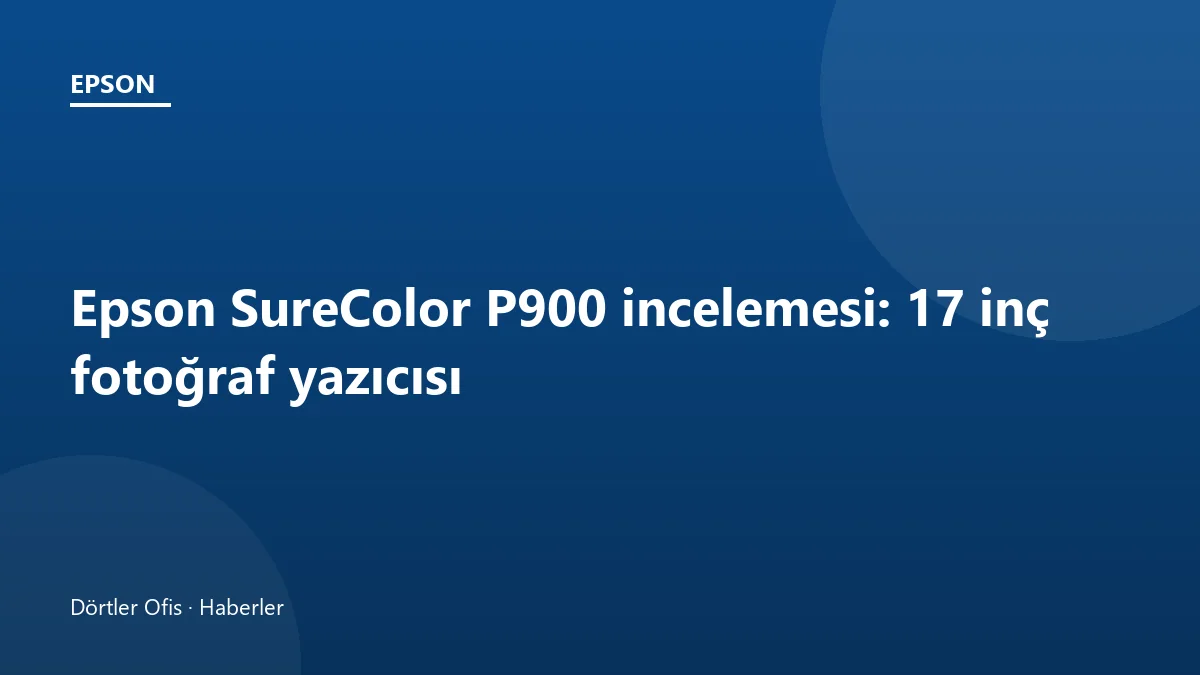 Epson SureColor P900 17 inç mürekkep püskürtmeli fotoğraf yazıcısı