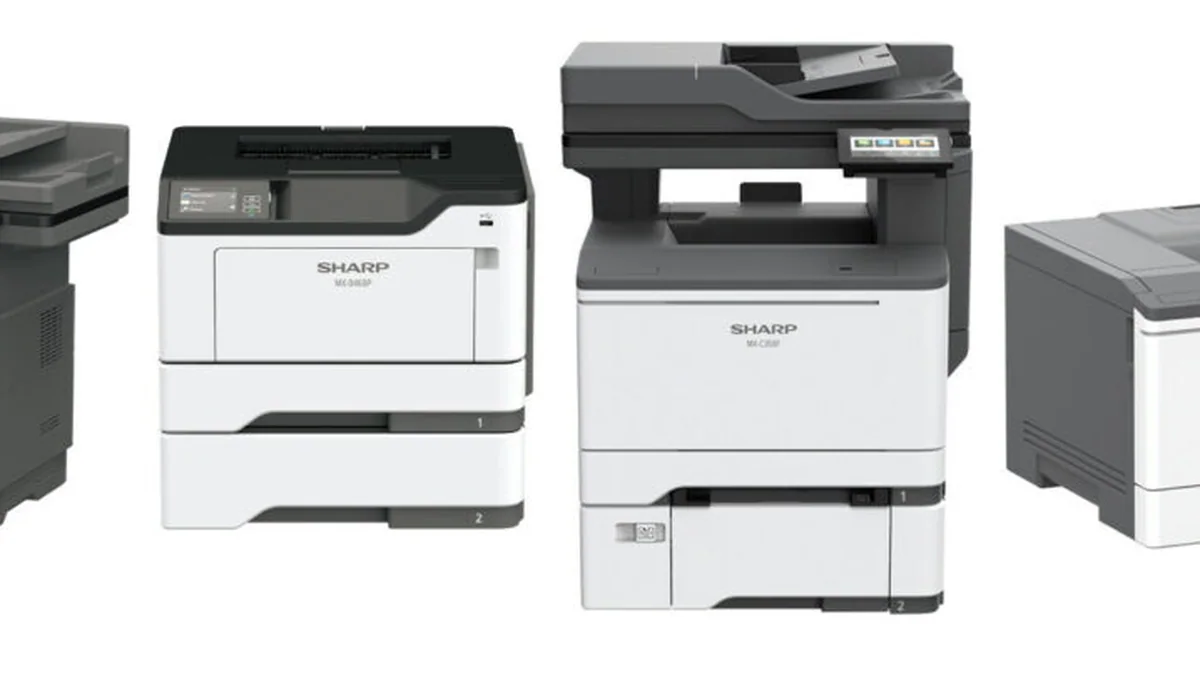 Sharp MX-C358F ve MX-B468F kompakt A4 çok fonksiyonlu ofis yazıcıları