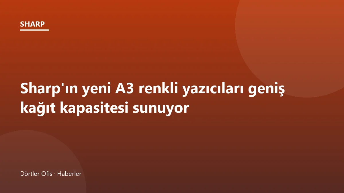 Sharp BP-22C serisi A3 renkli yazıcının kağıt haznesi ve dokunmatik paneli