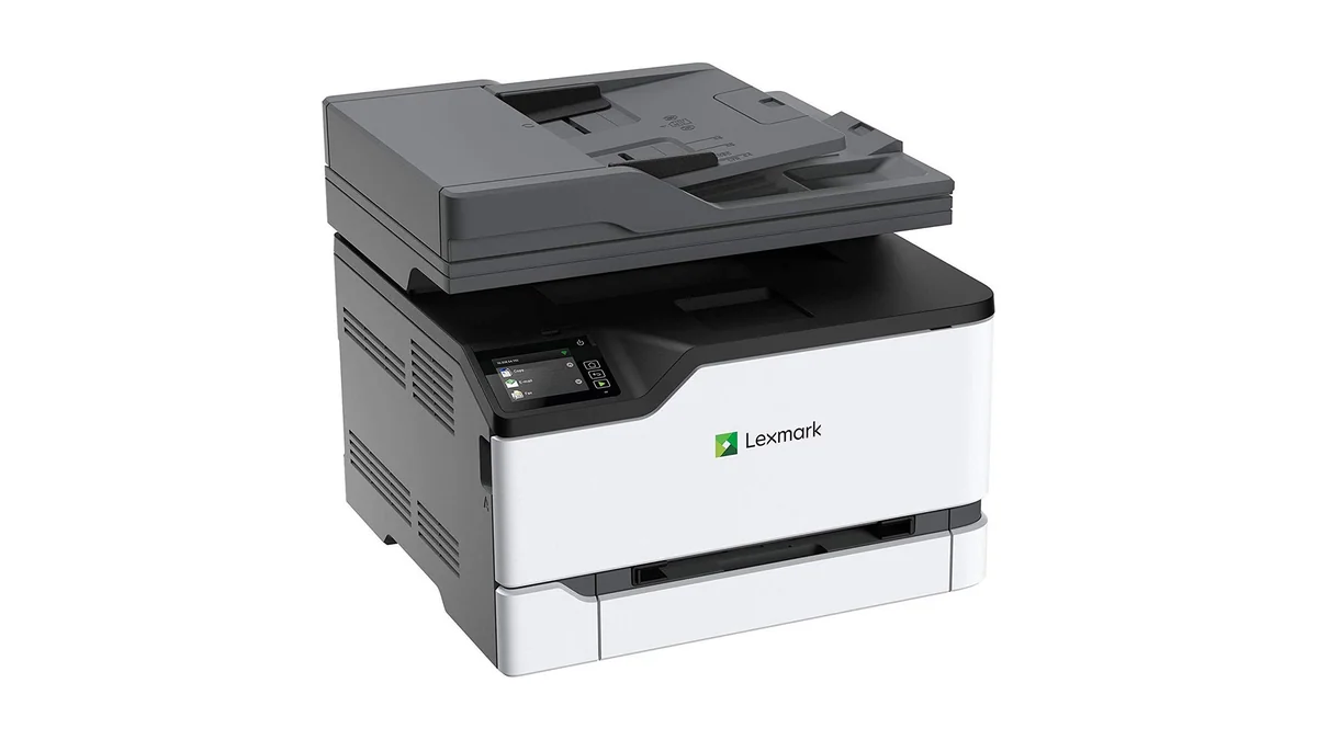 Lexmark MC3224adwe kompakt A4 renkli çok fonksiyonlu yazıcının ön görünümü